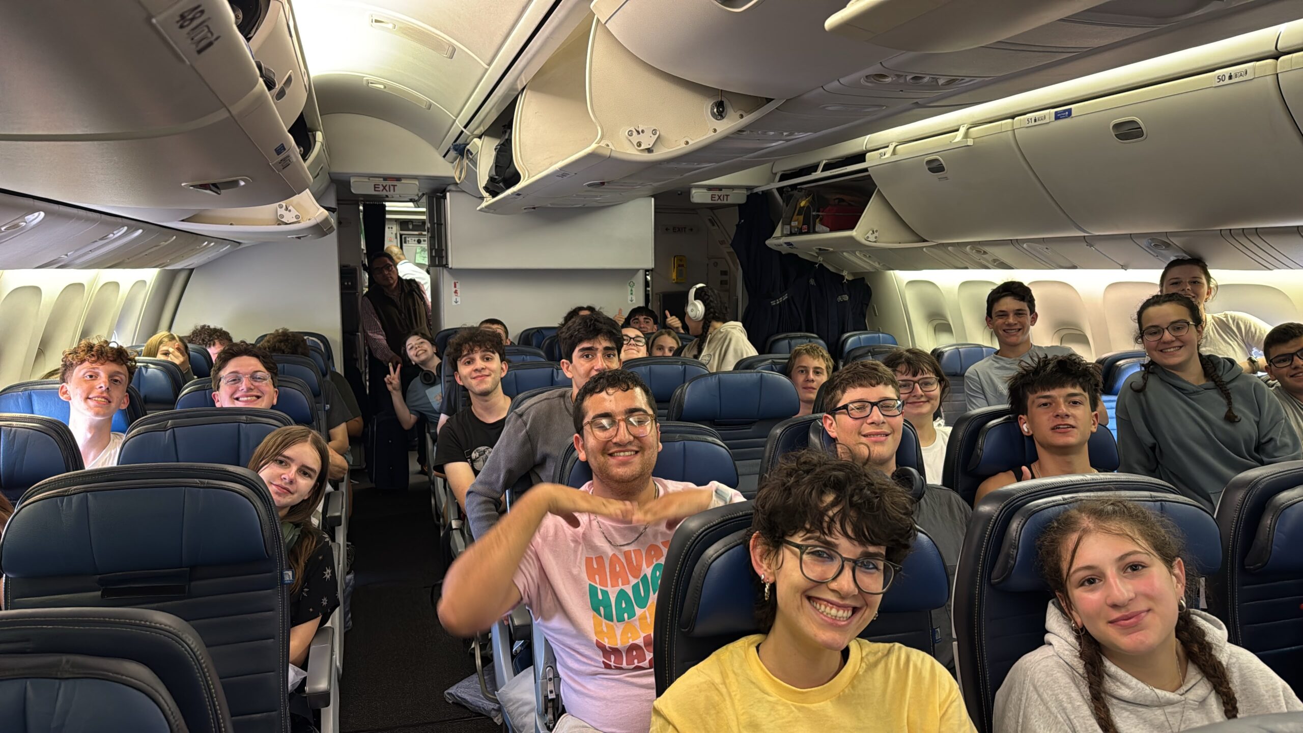 On the plane!